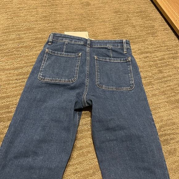 Derek Lam NW with tags Woven Pocket High Rise Flare Jeans size 25 - Picture 2 of 5